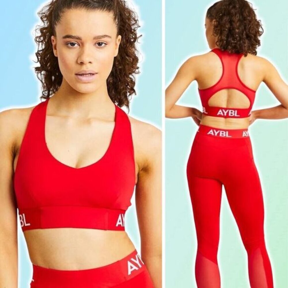 AYBL Training Sports Bra Red Sz Small